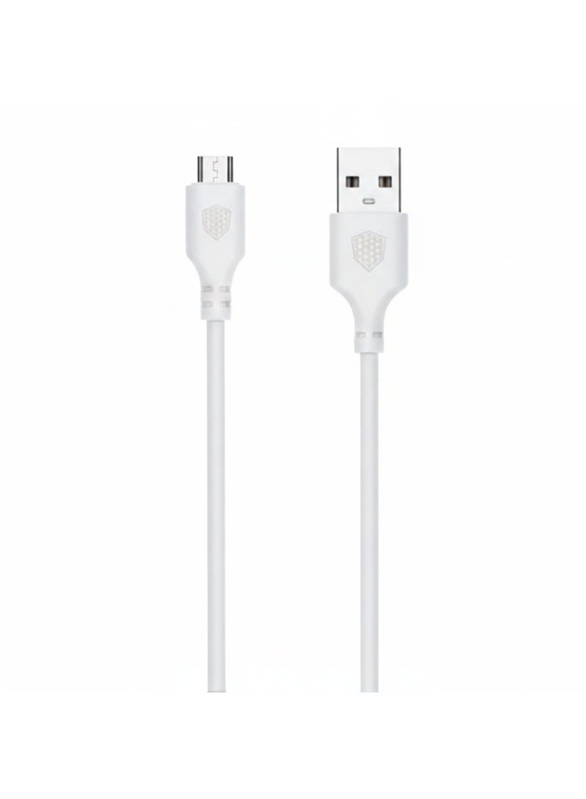 Inkax USB 2.0 to Micro USB Fast Charging & Data Cable 3.1A, 1 Meter Length, High-Speed Charging & Stable Data Transfer, Durable White Design for Smartphones, Tablets & Micro USB Devices - Image 1